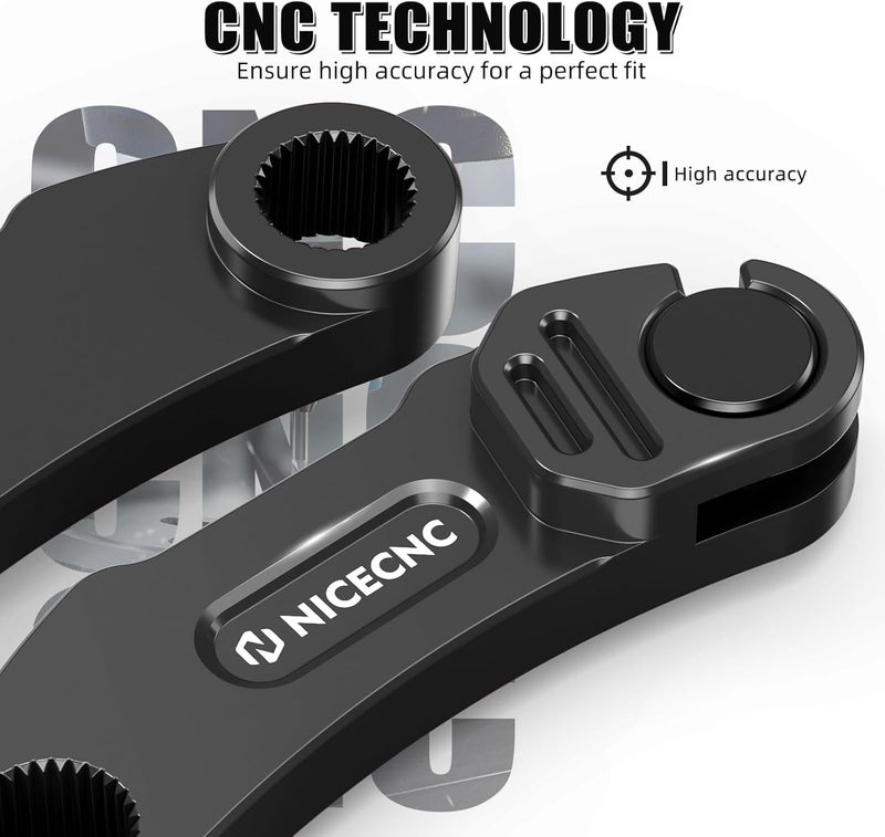 NICECNC Clutch Puller Cable Arm Billet Aluminum Compatible with Yamaha Raptor 700 2006-2026, Raptor 700R 2011-2026 Black - Image 5